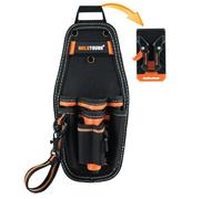 MELOTOUGH Petite pochette à outils avec clip de ceinture à déverrouillage rapide, pochette de ceinture à outils avec sangle en ruban adhésif pour électricien, mini organisateur de travail à clip sur