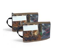 MELOTOUGH Petite pochette à outils avec fermeture éclair, pochettes à | Polyester 600D, sac à outils multifonction, fond debout, fenêtre en maille, panneau d'écriture, poignée latérale