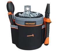 MELOTOUGH Pochette à outils avec cordon de serrage - 2 tailles | Sac à clous, vis et boulons à clipser | Mini 15,2 cm et profondeur de 22,9 cm pour niveaux/outils | Pochette suspendue pour charpentier