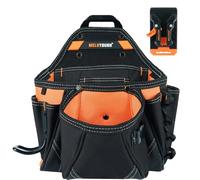 MELOTOUGH Pochettes de ceinture pour outils d'électricien avec clip de ceinture, pochette de rangement pour outils utilitaires, pochette de rangement avec béquille arrière pour marteau