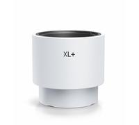 MELTOM Pot de Fleurs H 37 cm Ø 40 cm Rond Blanc Mat avec Bac Intérieur | Grand pot intérieur et extérieur · rond mat moderne sur socle · bac amovible 20 L à poignées · sans trou · 40 L · lavable