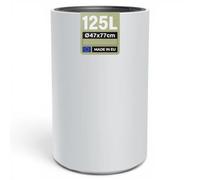 MELTOM Pot de Fleurs Haut H 76 cm Ø 47 cm Rond Blanc Mat avec Bac Intérieur | Grand vase intérieur et extérieur · cylindre mat moderne · bac amovible 31 L à 2 poignées · sans trou · 125 L · lavable