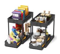 Meltrck - Lot de 2 Rangement sous Évier - Organisateur sous Evier Tiroir Coulissant à Extraction - Rangement Et Organisation De Cuisine