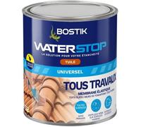 Bostik Waterstop Tuile/Terracota 1 kg - Membrane d’Étanchéité Toiture, Gouttières & Murs - Répare Fuites, Infiltrations & Fissures - Résistant UV & Intempéries