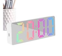 MÊME Miroir LED - Écran Lumineux de Grande Taille, Design Moderne également intérieur | également de la Carte Miroir avec Affichage à LED, Horloge Miroir de Table avec Alarme Double