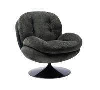 MEMENTO - Fauteuil rotatif en velours kaki Kaki