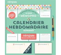 Mémopad calendrier hebdomadaire aimanté 2027 - Design 12 mois septembre 2026-août 2027 - Collectif - Editions 365 - broché - Calendrier