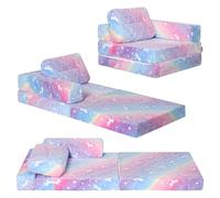 MeMoreCool Canapé de jeu modulaire pour enfant avec effet lumineux | Mousse haute densité avec coussin, flexible comme fauteuil, surface de couchage et de jeu pour chambre d'enfant