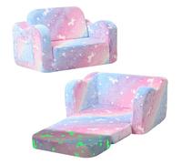 MeMoreCool Canapé-lit pliable pour enfants, chaise lumineuse pour tout-petits, canapé-phosphorescent doux et inclinable pour filles et garçons, licorne