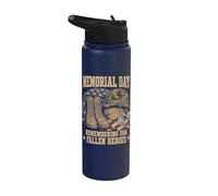 Memorial Day Remember Our Fallen Heroes Patriotic Stainless Steel Insulated Water Bottle