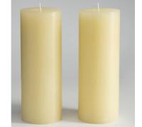 Memoward Lot de 2 grandes bougies piliers, couleur crème, longue durée de combustion : environ 100 heures, combustion propre, non parfumées, pour la maison, les fêtes et la décoration de restauration,