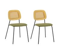 MEMPHIS - Lot de 2 chaises de repas simili cuir vert Vert