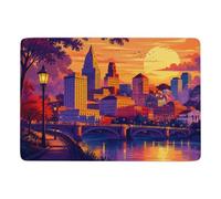 Memphis Tapis De Salon 150 X 100 Cm, Doux Antidérapant Pour Automne | Tapis de salon à poils courts pour le quotidien, avec entretien facile à la main; pour salon