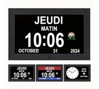 Memwake10.1 Grande Horloge numérique,reveil numerique,Calendrier numérique | Télécommande sans fil, grandes polices, 6 interfaces d'affichage,12 réglages d'alarme et rappels de prise de médicaments