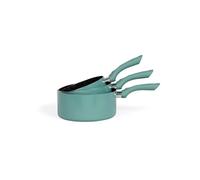 MEN125VS set de 3 casseroles aspect pierre coloris Vert diamètres 16 - 18 - 20 cm en aluminium