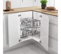 Menage Confort Kit de 2 Plateaux rotatifs 270° pour Meuble de Cuisine d'angle Diamètre 820mm / Hauteur 730-780mm