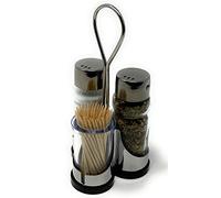 Menage Salière et poivrière Saleuse Set cure-dents 230 salière Petit Mini Inox Verre