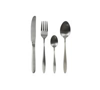 Home Deco Factory KA2864 Ménagère 16 couverts Couteaux Fourchettes Cuillères à soupe et Cuillères à café Métal acier inoxydable Noir H24,5 x 5 x 16,5 cm
