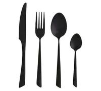 Ménagère 16 pièces Jean Dubost Delta Black pour 4 personnes, Couverts en acier inoxydable noir mat