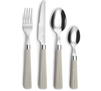 Ménagère 24 Couverts De Table Pour 6 Personnes-Paille-Acier Inoxydable 18/0 Finition Standard-Taupe