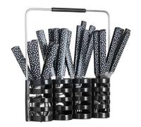 Ménagère 24 Pièces Avec Rack "Géo" 24cm Noir