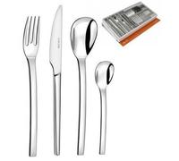 COUZON - Ménagère 24 couverts de table en coffret pour 6 personnes - Pix'Elle - Acier inoxydable 18/10, Finition Miroir, Epaisseur 2.5 mm - Inox
