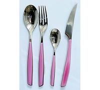 Casa Bugatti Ménagère 24 pièces Glamour GLLU-021G50 Acier inox 18/10 Manche SAN Lilas