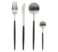 Secret de Gourmet – Ménagère 24 pièces Ida – Couverts acier inoxydable Noir