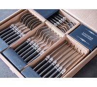Ménagère 24pcs Set de Couverts de Table Acier INOX et pour 6 Personnes Solidité Extrême Compatible Lave-Vaisselle Manche