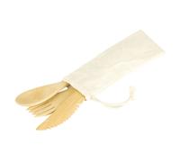 Ménagère NBA153, set de 3 pc, marron, bambou, Pebbly
