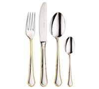 Ménagère SETTECENTO GOLD FILET, set de 24 pc, argent / or, Pintinox