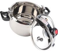 Ménages en acier inoxydable - Autocuiseur Canner Explosion Proof double fond pour gazinières à induction style brillant 15L 32 cm