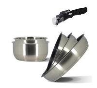 Set de casseroles - Induction - MENASTYL - 7930018 - Acier inoxydable - 6 pièces - Poignée amovible - Gris