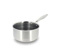 MENASTYL - Casserole inox 14 cm Trinox antiadhésive tous feux dont induction - Revêtement céramique sans PFAS - Structure triply professionnelle - Poignée rivetée - Lave-vaisselle - 6021064