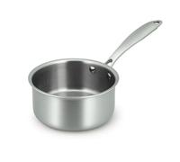 MENASTYL - Casserole inox 18/10 Triply 16cm tous feux dont induction fabriquée en France - sans PFAS ni substances nocives - Compatible lave-vaisselle - Poignée rivetée - 6020489