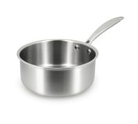 MENASTYL - Casserole inox 18/10 Triply 18cm tous feux dont induction fabriquée en France - sans PFAS ni substances nocives - Compatible lave-vaisselle - Poignée rivetée - 6020490