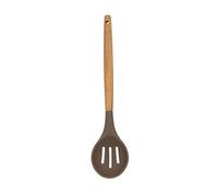 MENASTYL - CUILLERE AJOURÉE EN SILICONE AVEC MANCHE EN BOIS ELIOTT - 5040185 - Idéale pour égoutter vos légumes, filtrer le jus et la sauce tout en protégeant vos poêles, casseroles, faitouts.