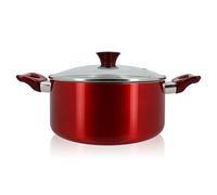 MENASTYL - Faitout 24 cm Cerise tous feux dont induction - Revêtement antiadhésif - Lave-vaisselle - Aluminium - Rouge métallique - 6020579