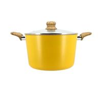 MENASTYL - Faitout 24cm Colorama safran - En Aluminium - Revêtement antiadhésif en céramique - Tous feux dont induction