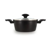 Faitout - MENASTYL - 6020646 - En alumimium forgé - 20 cm - Noir - Tous feux dont induction
