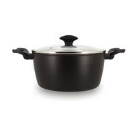 Menastyl Faitout 6020647 Aluminium forgé 24 cm Tous feux dont induction Noir avec couvercle