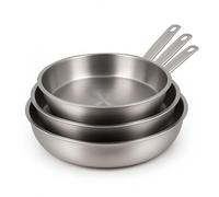 Set de 3 poÊles professionnel 24/28/30cm en acier inoxydable