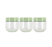 MENASTYL - Lot de 3 pots 30 n verre et plastique vert - 5039075