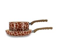 MENASTYL - Lot poêle 24cm et casserole 18cm girafe en alu revêtement ceramique - 6021082