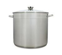 Menastyl Marmite 4615451 – 17 L en acier inoxydable, poignées soudées, couvercle en verre