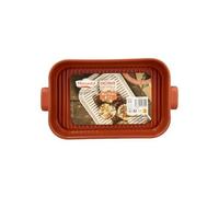 MENASTYL - Plat à four grille octave rectangle 26.5x15 cm en grès terracotta - 3356156