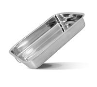 MENASTYL - Plat à four inox de qualité Harry 40x28 cm de forme rectangle avec poignées en acier inoxydable rabattables - 4615222