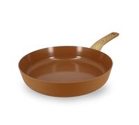 MENASTYL - Poêle 28cm avec revêtement antiadhésif céramique (Sans PFAS/Sans PTFE) tous feux dont induction - En Aluminium - Gamme Colorama - Noisette - 6020862