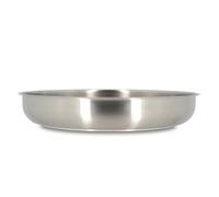 MENASTYL - Poêle inox 18/10 amovible 28 cm Iris Inox sans PFAS - Tous feux dont induction, four, réfrigérateur et lave-vaisselle - Empilables et résistantes - Acier inoxydable