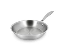 MENASTYL - Poêle inox 18/10 Triply 20cm tous feux dont induction fabriquée en France - sans PFAS ni substances nocives - Compatible lave-vaisselle - Poignée rivetée - 6020485
